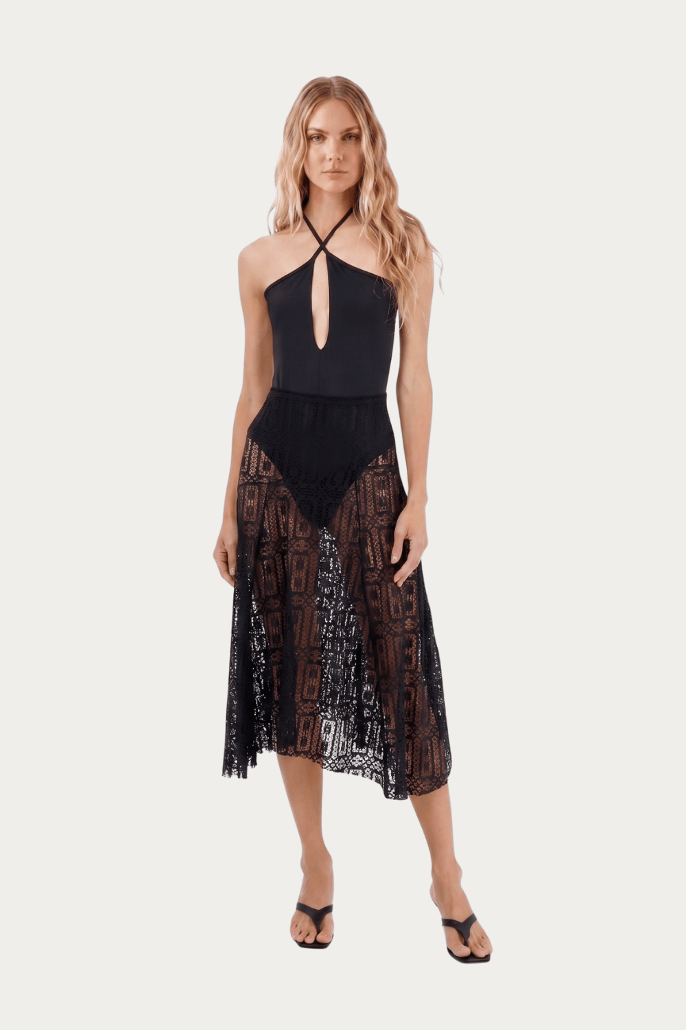 Falda Larga Palomino Negro